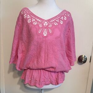 Democracy Pink Lace Blouse